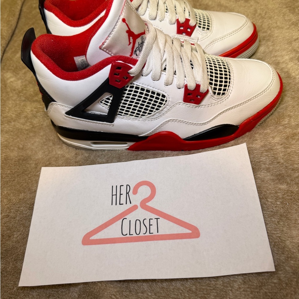 Jordan 4 Retro Fire Red Youth Boy 7